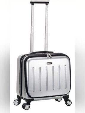 Rockland Revolution Hardside Rolling Computer Case, Carry-On 17-Inch, Silver